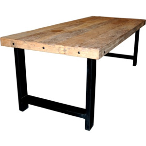Industrial style, Starý jedálenský vintage stôl 77x221x95cm (841)