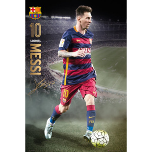 Plagát, Obraz - FC Barcelona - Messi Action 15/16, (61 x 91,5 cm)