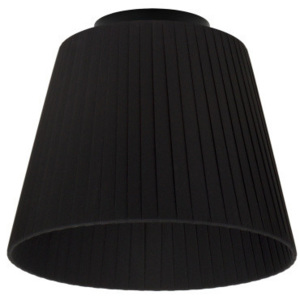 Čierne stropné svietidlo Bulb Attack Dos Plisado, ⌀ 24 cm