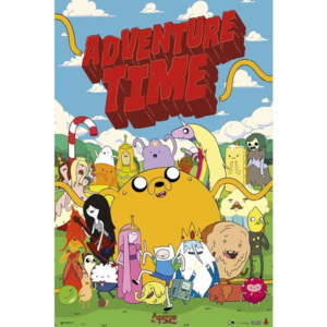 Plagát, Obraz - Adventure time -personajes, (61 x 91,5 cm)