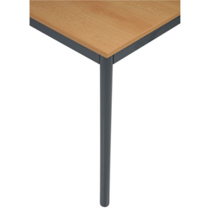 Stôl jedálenský - okrúhle nohy, tmavo sivá konštrukcia, 1600 x 800 mm