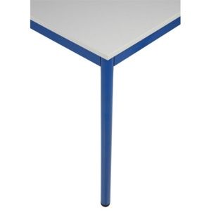 Stôl jedálenský - okrúhle nohy, modrá konštrukcia, 1200 x 800 mm