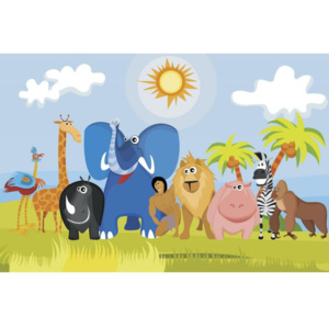 Dimex detské fototapety na stenu - Africké zvieratká 330 x 220 cm