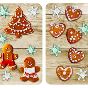 Sklenený kryt na sporák Wenko Gingerbread, 2 ks