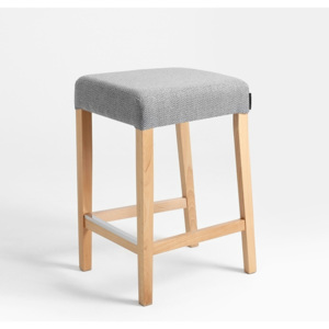 Sivá stolička s bukovými nohami Wilton 67