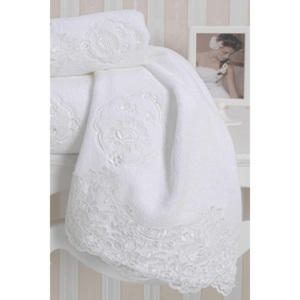 Soft Cotton Luxusná osuška DIANA 85x150 cm. Snehobiely klenot svojho druhu. To možno bez preháňania povedať o osuške zo 100% česanej bavlny Diana. Ako