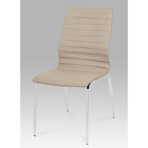 Jídelní židle chrom / koženka cappuccino DCL-578 CAP Autronic