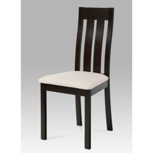 Jídelní židle masiv buk, barva wenge, potah béžový BC-2602 BK Autronic