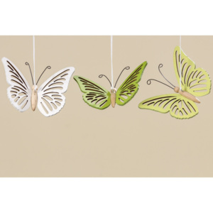 Sada 3 závesných dekorácií Boltze Butterfly