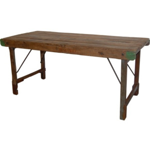 Industrial style, Starý jedálenský stôl - skladací 75x150-160x 75cm (590)