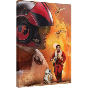 Obraz na plátne Star Wars : Epizóda VII - Poe Dameron Art, (60 x 80 cm)
