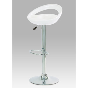 (AUB-403 WT) Barová židle, chrom / plast bílý AUB-1030 WT Autronic