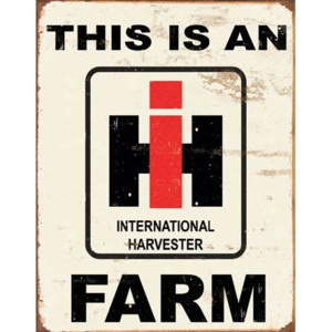 Plechová ceduľa IH Farm, (31,5 x 40 cm)
