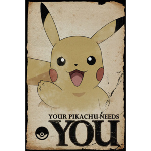 Plagát, Obraz - Pokemon - Pikachu Needs You, (61 x 91,5 cm)