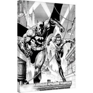 Obraz na plátne DC Comics - Batman & Nightwing, (60 x 80 cm)