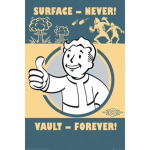 Plagát, Obraz - Fallout 4 - Vault Forever, (61 x 91,5 cm)