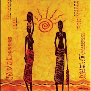Reprodukcia, Obraz - The Sun, Babakar, (30 x 30 cm)
