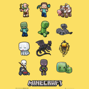 Plagát, Obraz - Minecraft - characters, (61 x 91,5 cm)