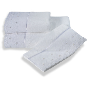 Soft Cotton Malý uterák SELEN 32x50 cm. Luxusné malé froté uteráky SELEN 32x50 cm s romantickou čipkou, zo 100% česanej bavlny, pre ženy s citlivou po