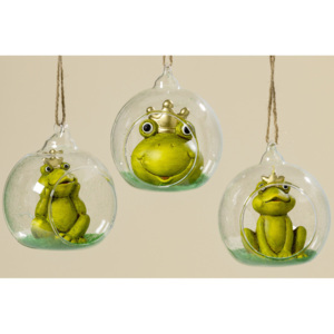 Sada 3 závesných dekorácií Boltze Frog