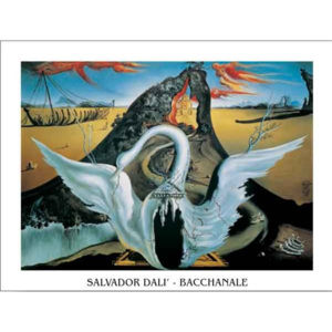 Reprodukcia, Obraz - Bacchanale, 1939, Salvador Dalí, (30 x 24 cm)