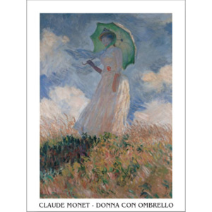 Reprodukcia, Obraz - Woman with a Parasol, Claude Monet, (60 x 80 cm)