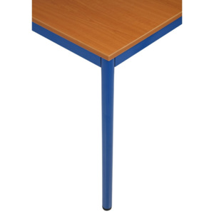 Stôl jedálenský - okrúhle nohy, modrá konštrukcia, 800 x 800 mm