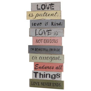 Nástenná dekorácia Mendler Shabby Love Is Patient
