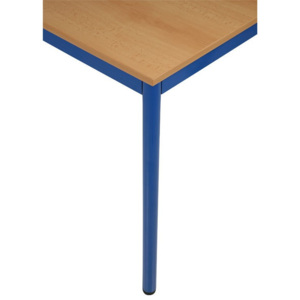 Stôl jedálenský - okrúhle nohy, modrá konštrukcia, 1600 x 800 mm