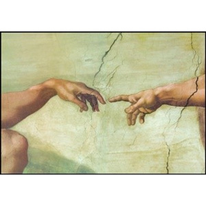 Reprodukcia, Obraz - The Creation of Adam (Part), Michelangelo Buonarroti, (80 x 60 cm)
