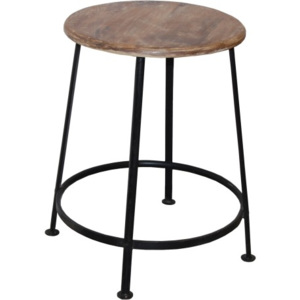 Industrial style, Industriálna železná stolička - čierna 46x38x38cm (49)