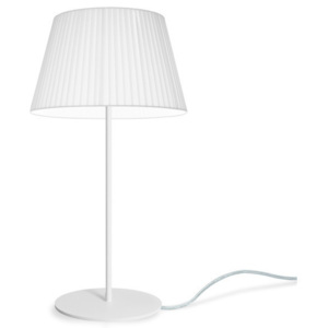 Biela stolová lampa Bulb Attack Dos Plisado, ⌀ 36 cm