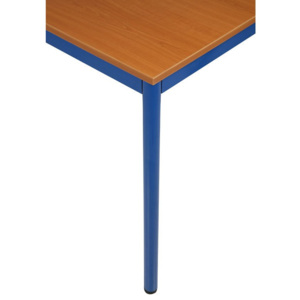 Stôl jedálenský - okrúhle nohy, modrá konštrukcia, 1200 x 800 mm
