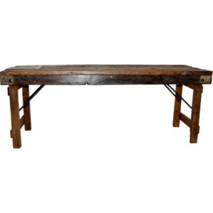 Industrial style, Stará drevená lavica - možno sklopiť 45x119x40cm (946)