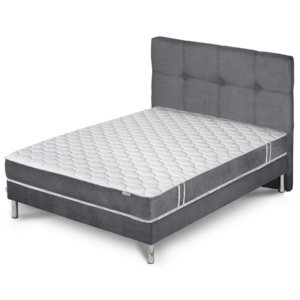 Sivá posteľ s matracom Stella Cadente Maison Syrius, 140 x 200 cm