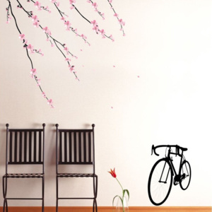 Samolepka Ambiance Flowers and Bicycle