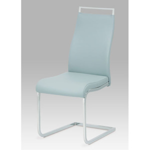 Jídelní židle, koženka sv. šedá / chrom HC-649 GREY1 Autronic