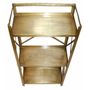 Industrial style, Železný regál - mosadzný 76x38x18cm (770)