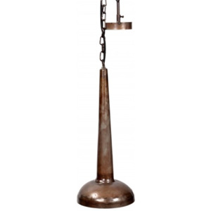 Industrial style, Malá železná závesná lampa - jasný práškový nástrek 48x20cm (1352)