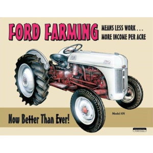 Plechová ceduľa Ford Farming 8N, (30 x 42 cm)