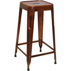 Industrial style, Vysoká stolička - medená 69x35x35cm (341)