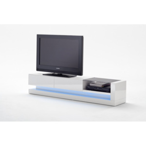 TV stolík FLESH + LED 180 cm - biela