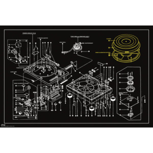 Plagát, Obraz - Steez - Decks Technical Drawing, (91,5 x 61 cm)