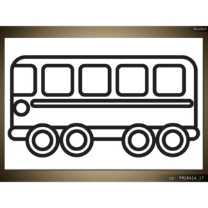Omaľovánka na plátne Autobus 30x20cm PM1841A_1T (Rôzne varianty)
