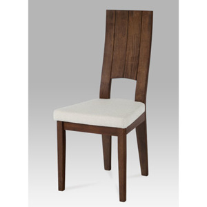 Jídelní židle, barva ořech, potah krémový ARC-5601 WAL Autronic