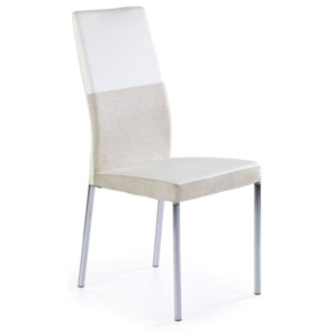 Kovová stolička K173 Halmar béžová-bílá