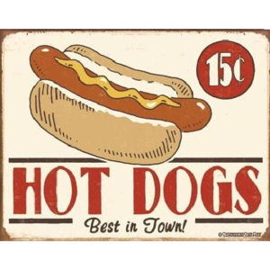 Plechová ceduľa SCHOENBERG - hot dog, (41 x 32 cm)