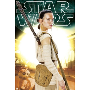 Plagát, Obraz - Star Wars VII - Rey, (61 x 91,5 cm)