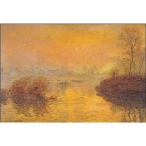 Reprodukcia, Obraz - Sunset on the Seine at Lavacourt, Claude Monet, (80 x 60 cm)
