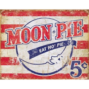 Plechová ceduľa Moon Pie - American, (40 x 31,5 cm)